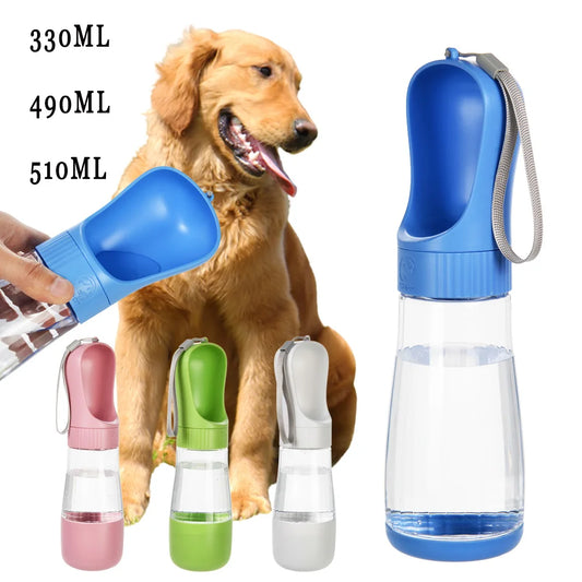 Pet Dog Water Bottle for Small Large Dogs Cat Hiking Leakproof 2 in 1 Puppy Food Feeder Golden Retriever French Bulldog Supplies